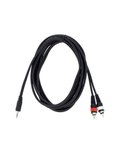 3.5 mm Stereo mini-jack to 2x RCA - 3m