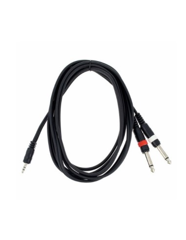 Mini-jack stereo 3,5 mm a 2 jack mono da 6,3 mm